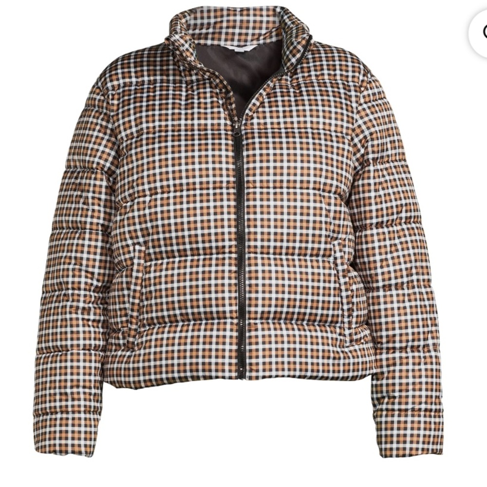 Gingham Puffer Jacket